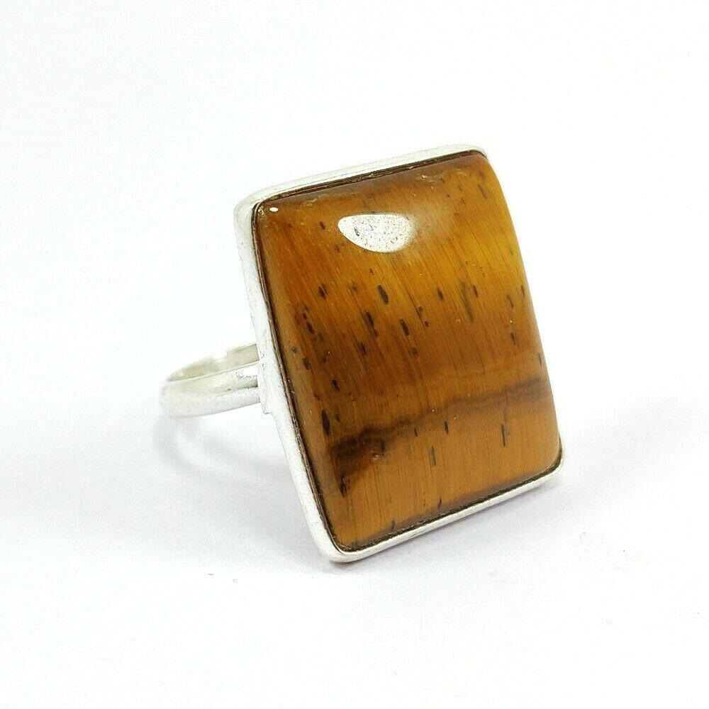 TIGER'S EYE 925 STERLING SILVER RING (1 of 2)