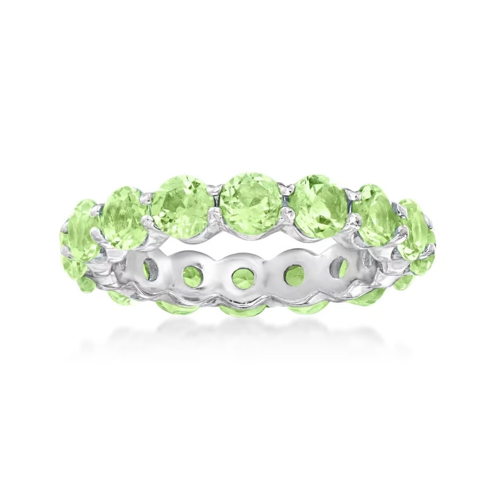 Natural Peridot Gemstone 925 Sterling Silver Ring (1 of 3)