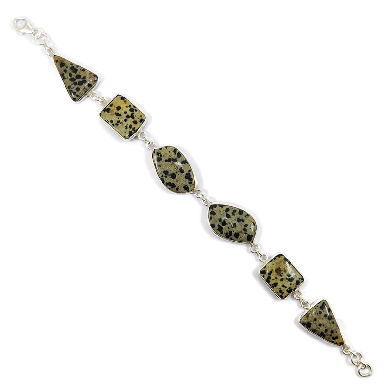 DALMATIAN JASPER 92.5 STERLING SILVER BRACELET (1 of 3)