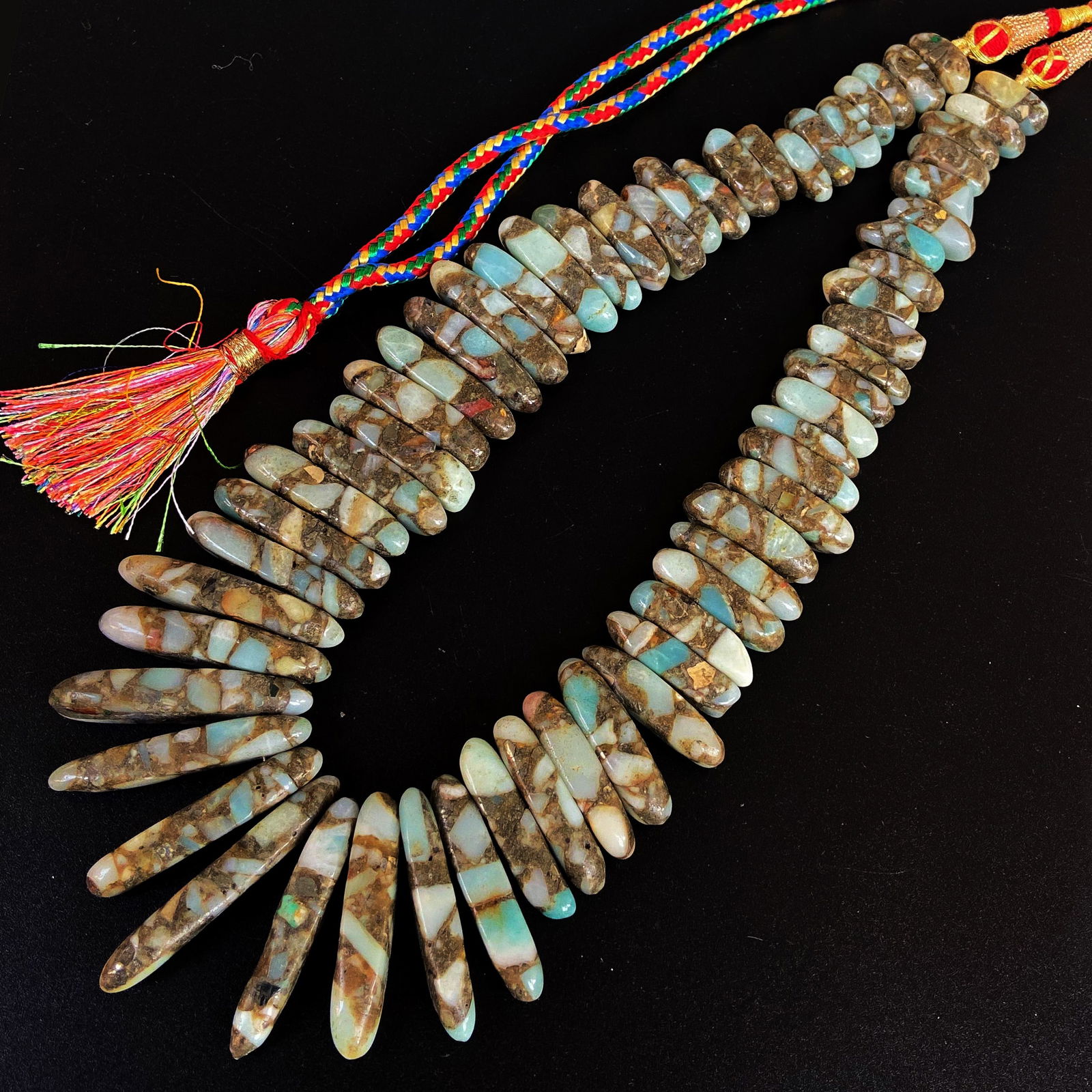 Natural Amazonite Gemstone Hand Carved Necklace (1 of 4)
