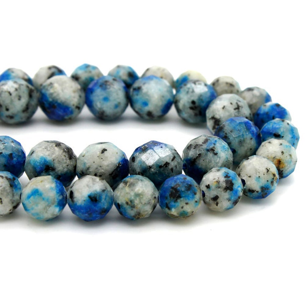 Natural K2 Jasper Gemstone 6 mm Round Faceted Cut Beads 5 Strand (1 of 5)