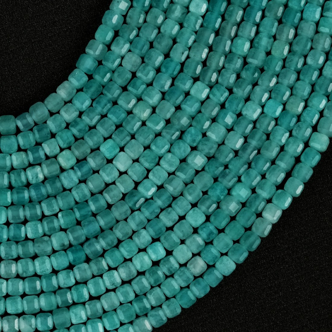 Natural Amazonite Gemstone 3 MM Micro Cube Faceted Beads 10 Strand (1 of 6)