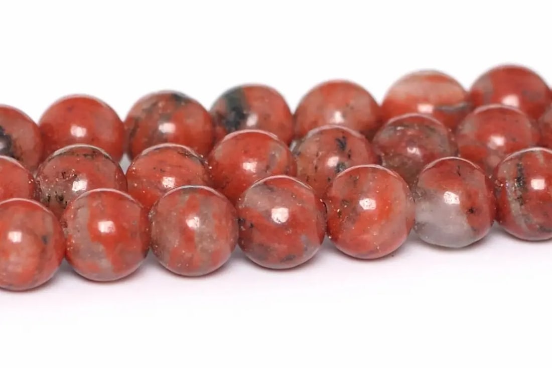 Natural Red Jasper Gemstone 6 mm Round Smooth Plain Beads 10 Strand (1 of 5)