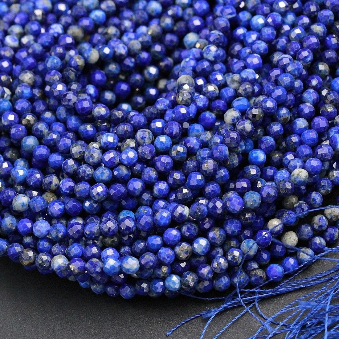 Natural Lapis Lazuli Gemstone 4 mm Round Micro Faceted Beads 10 Strand: Natural Lapis Lazuli Gemstone 4 mm Round Micro Faceted Beads 10 Strand Product Type : Loose Beads Strand Gemstone : Lapis Lazuli Beads Shape : Round Micro Faceted Beads Size : 4 mm Quantity :