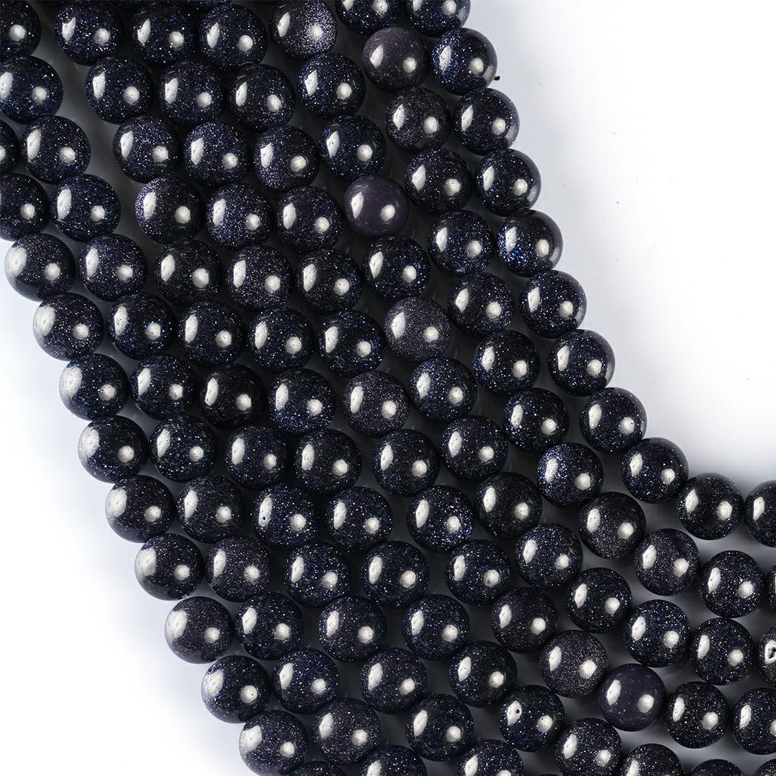 Blue Sandstone Gemstone 8 MM Round Smooth Beads 10 Strand (1 of 5)