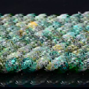 Natural African Turquoise Gemstone 6 mm Round Smooth Plain Beads 10 Strand: Natural African Turquoise Gemstone 6 mm Round Smooth Plain Beads 10 Strand Product Type : Loose Beads Strand Gemstone : African Turquoise Beads Shape : Round Smooth Plain Beads Size : 6 mm Qua
