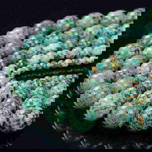 Natural African Turquoise Gemstone 10 mm Round Smooth Plain Beads 10 Strand: Natural African Turquoise Gemstone 10 mm Round Smooth Plain Beads 10 Strand Product Type : Loose Beads Strand Gemstone : African Turquoise Beads Shape : Round Smooth Plain Beads Size : 10 mm Q