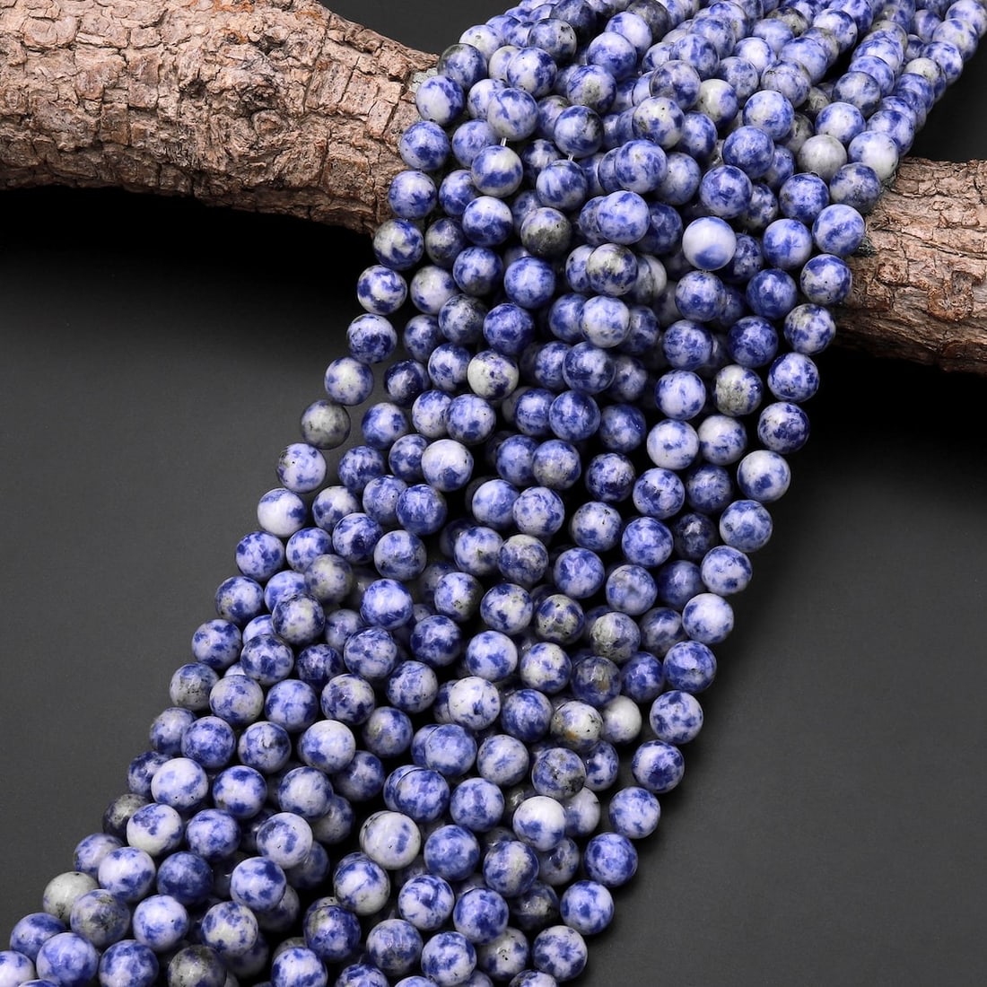 Natural White Spot Sodalite Gemstone 4 mm Round Smooth Plain Beads 10 Strand (1 of 5)