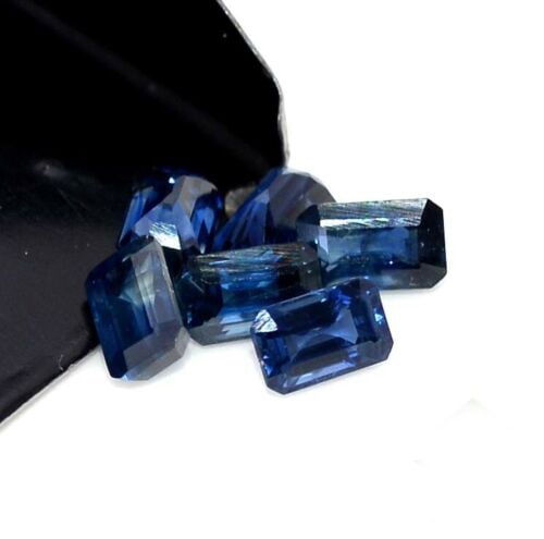 Blue Sapphire 5x3 MM Octagon Faceted Cut 50 Pieces (1 of 6)