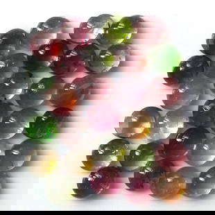 Multi Tourmaline 5 MM Round Cabochon 25 Pieces: Natural Multi Tourmaline 5 MM Round Cabochon 25 Pieces Gemstone : Multi Tourmaline Shape : Round Size : 5 MM Color : Multi Color Type : Cabochon Quantity : 25 Pieces Weight