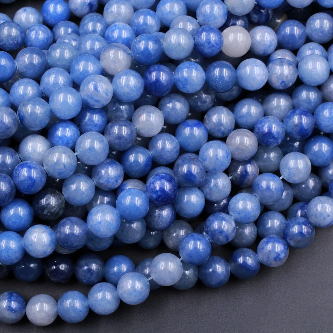 Natural Blue Aventurine Gemstone 8 mm Round Smooth Plain Beads 10 Strand: Natural Blue Aventurine Gemstone 8 mm Round Smooth Plain Beads 10 Strand Product Type : Loose Beads Strand Gemstone : Blue Aventurine Beads Shape : Round Smooth Plain Beads Size : 8 mm Quantit