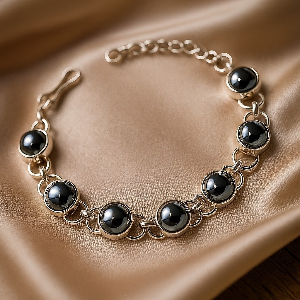 HEMATITE 92.5 STERLING SILVER BRACELET (1 of 5)