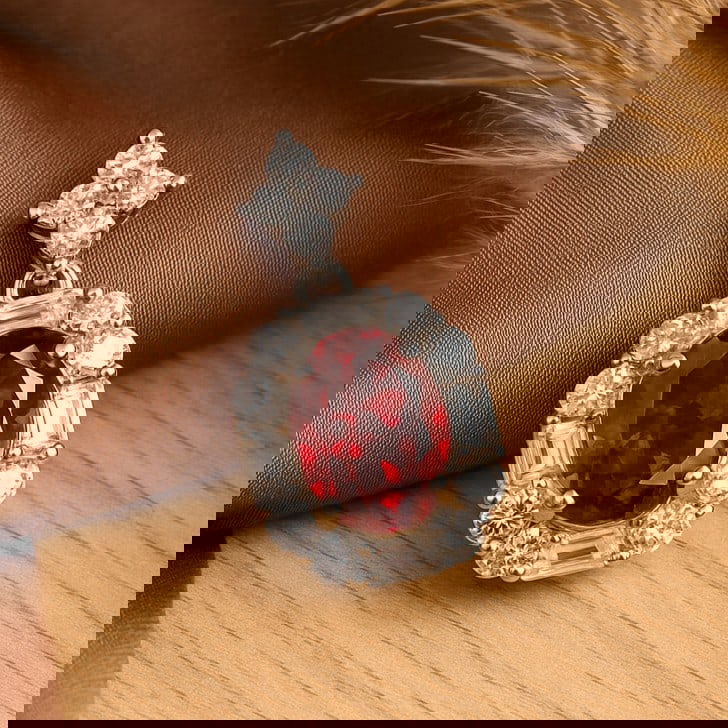 Natural Garnet Gemstone 92.5 Sterling Silver  Pendant (1 of 4)