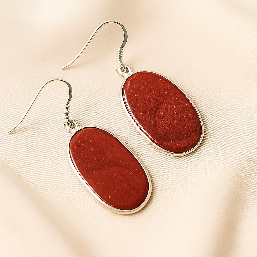MOOKAITE JASPER 92.5 STERLING SILVER EARRING (1 of 4)