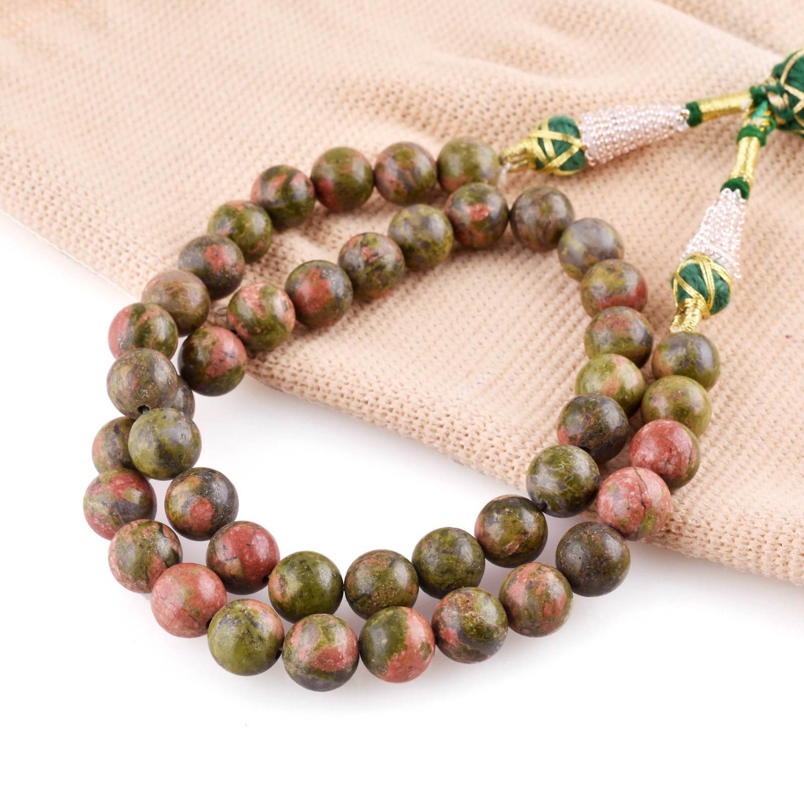 Natural Unakite Necklace 8 MM Round Smooth Beads Gemstone: NATURAL UNAKITE GEMSTONE 8 MM ROUND SMOOTH BEADS ADJUSTABLE NECKLACE PRODUCT TYPE : NECKLACE MAIN STONE : UNAKITE MAIN STONE SHAPE : ROUND MAIN STONE SIZE : 8 MM BEADS TYPE : SMOOTH BEADS CO