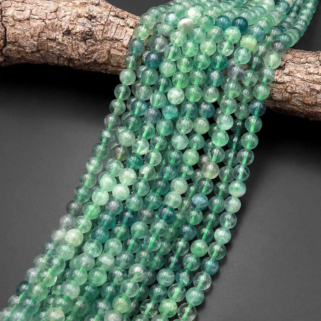 Natural Green Fluorite Gemstone 10 mm Round Smooth Plain Beads 10 Strand (1 of 5)