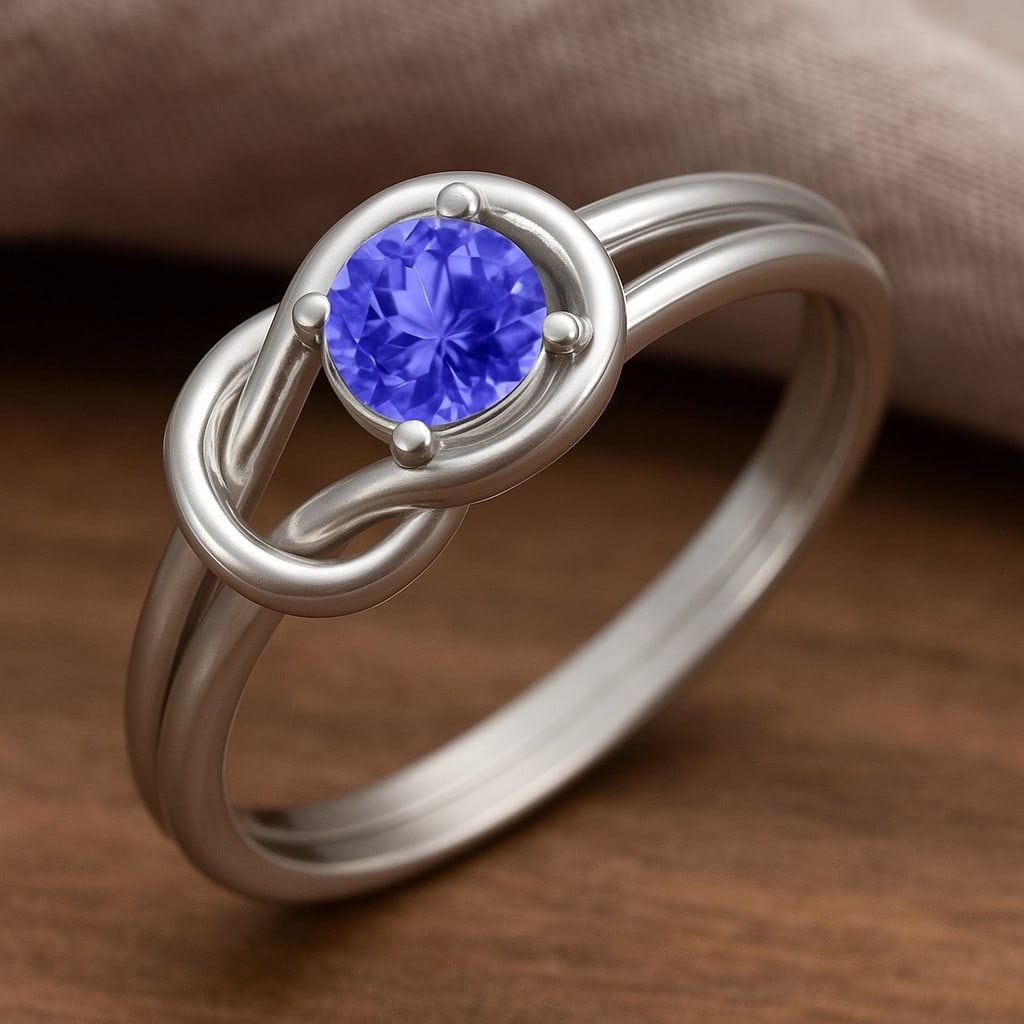 Natural Tanzanite Gemstone 92.5 Sterling Silver Ring: Natural Tanzanite Gemstone 92.5 Sterling Silver Ring Jewelry Type : Ring Gemstone : Natural Tanzanite Gemstone Shape : Round Gemstone Size : 5x5 MM Gemstone Quantity : 1 Piece Metal : Sil