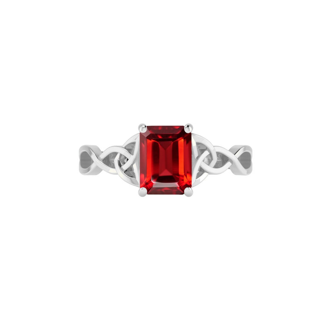 Natural Ruby Gemstone 92.5 Sterling Silver Ring - 4