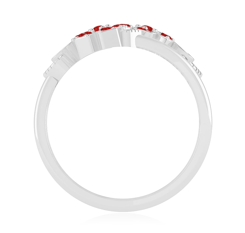 Natural Ruby Gemstone 92.5 Sterling Silver Ring - 6