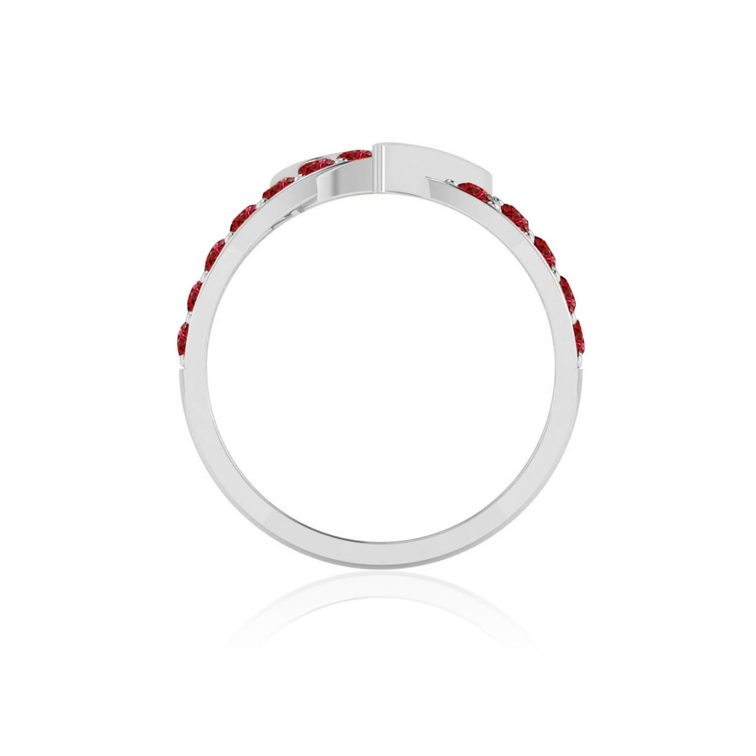 Natural Ruby Gemstone 92.5 Sterling Silver Ring - 6