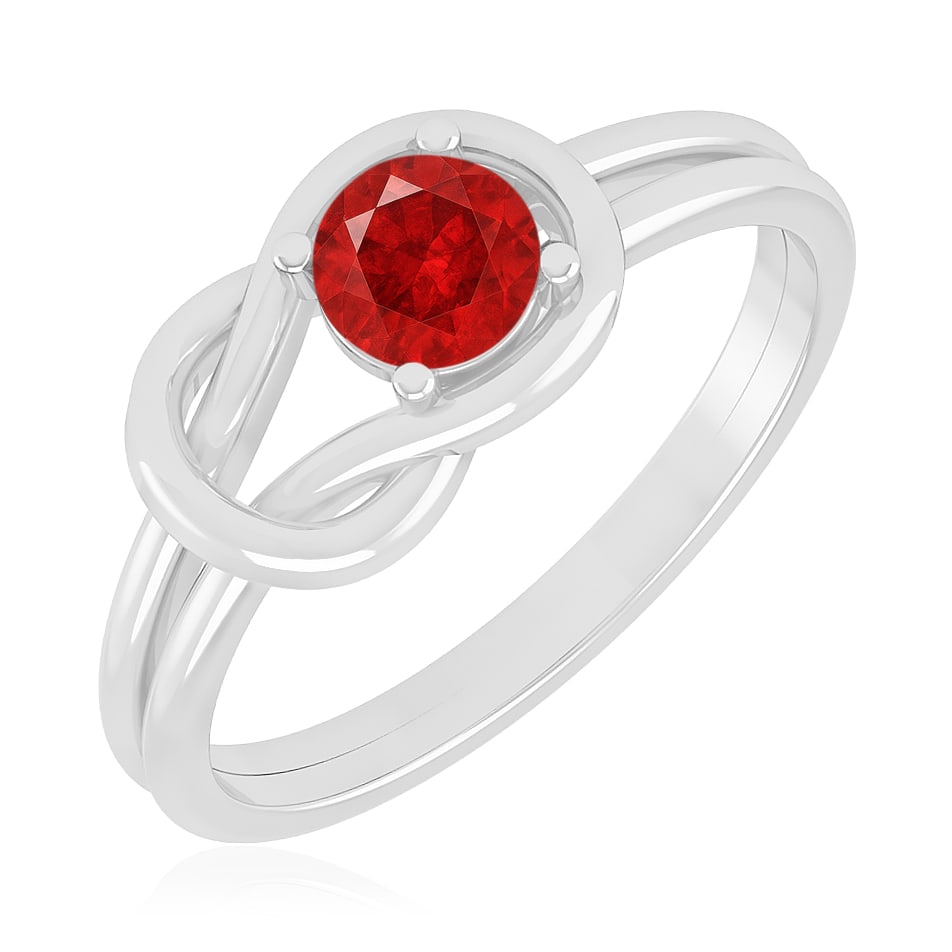 Natural Ruby Gemstone 92.5 Sterling Silver Ring - 2