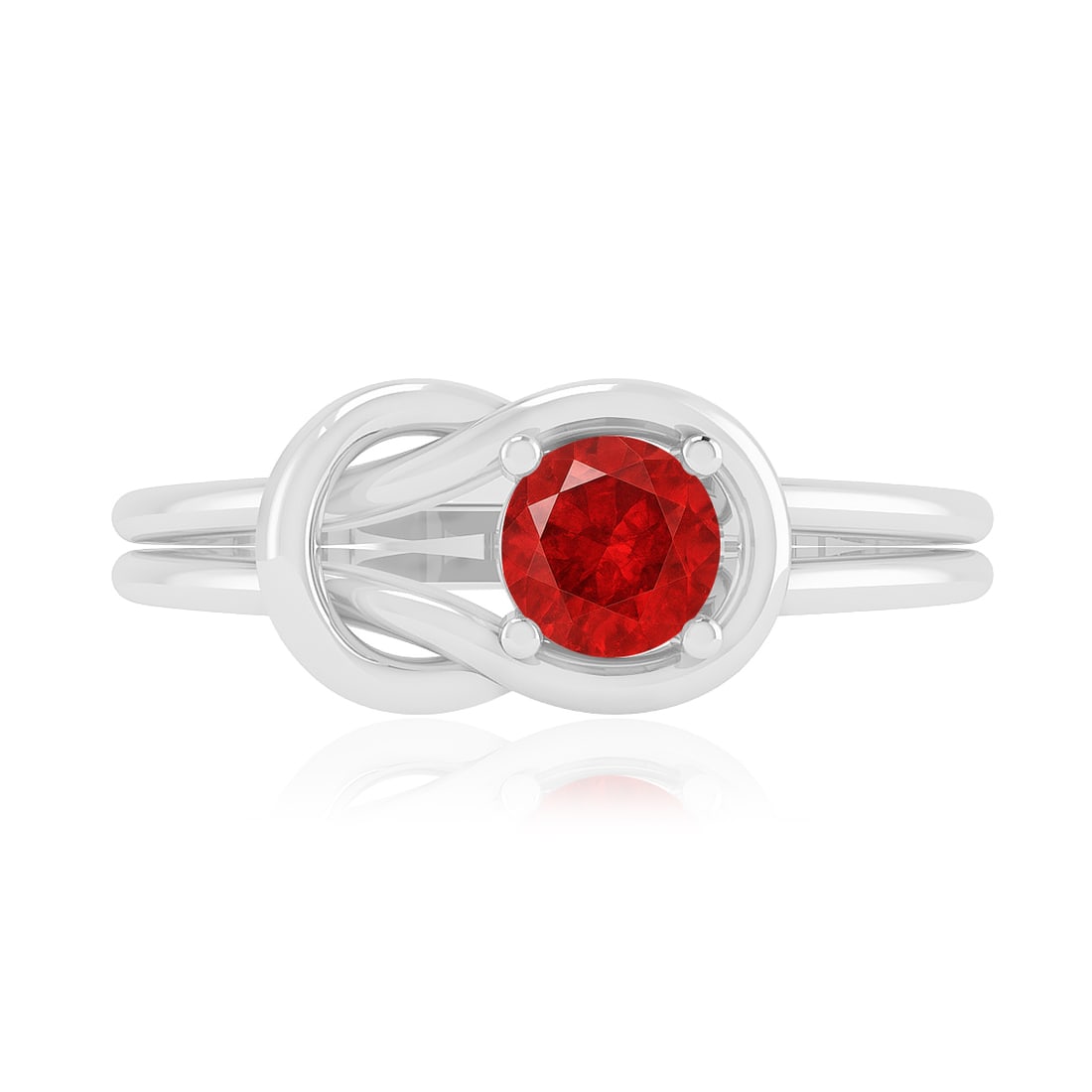 Natural Ruby Gemstone 92.5 Sterling Silver Ring - 4