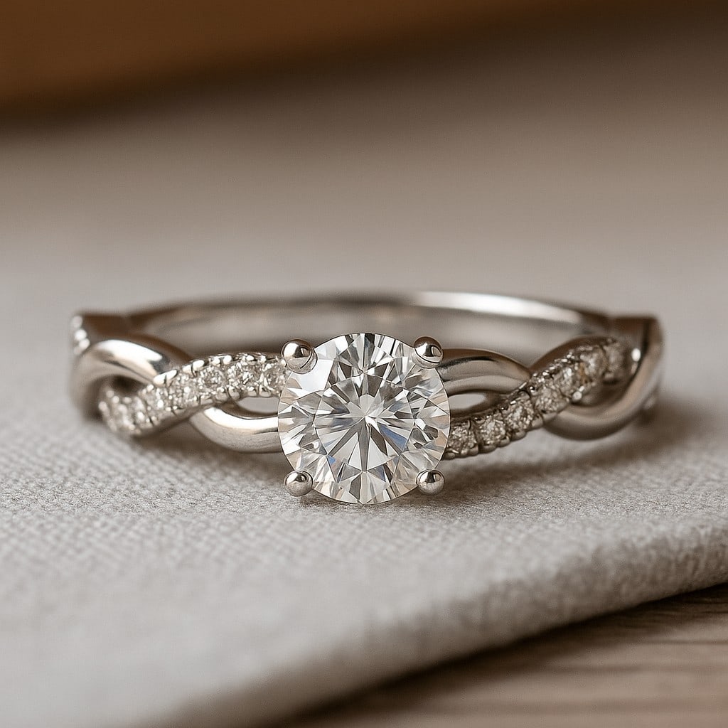 Lab Grown Diamond 92.5 Sterling Silver Ring: Lab Grown Diamond 92.5 Sterling Silver Ring Jewelry Type : Ring Gemstone : Lab Grown Diamond Gemstone Shape : Round Gemstone Size : 5 MM Gemstone Quantity : 1 Piece Diamond Type : Lab Grown Diamond