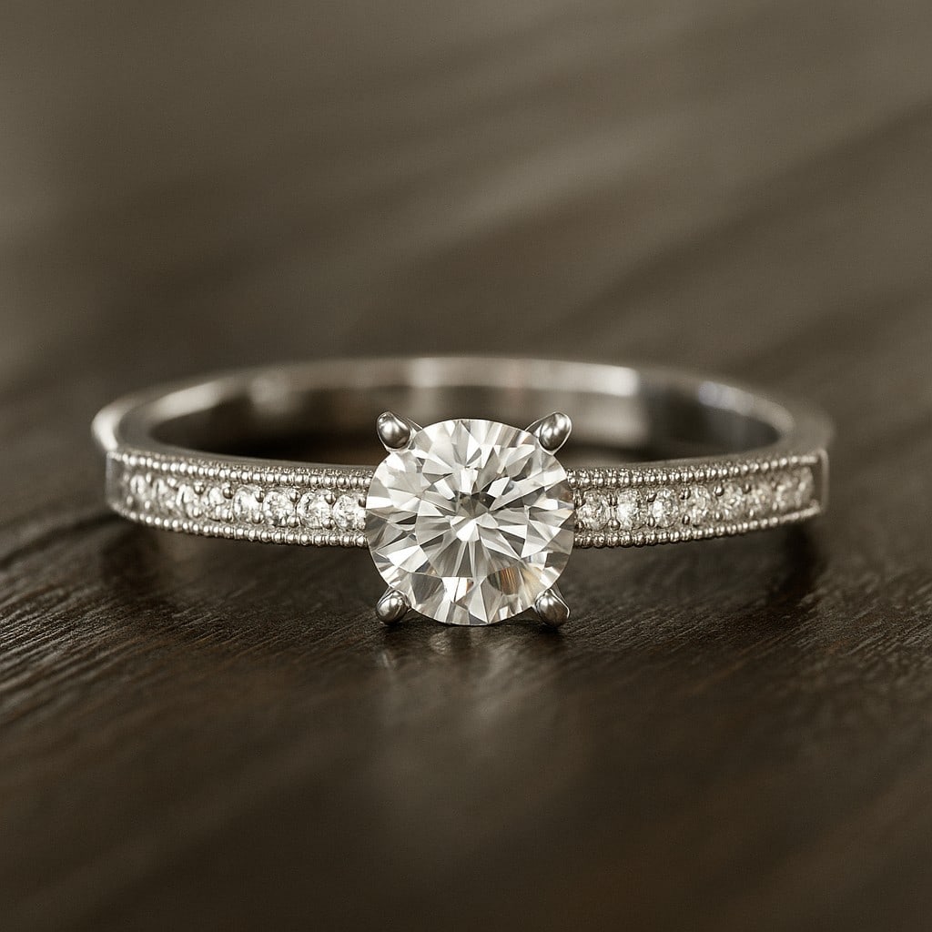 Lab Grown Diamond 92.5 Sterling Silver Ring: Lab Grown Diamond 92.5 Sterling Silver Ring Jewelry Type : Ring Gemstone : Lab Grown Diamond Gemstone Shape : Round Gemstone Size : 5 MM Gemstone Quantity : 1 Piece Diamond Type : Lab Grown Diamond