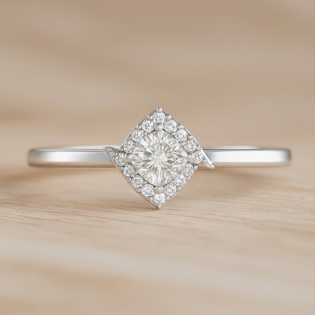 Lab Grown Diamond 92.5 Sterling Silver Ring: Lab Grown Diamond 92.5 Sterling Silver Ring Jewelry Type : Ring Gemstone : Lab Grown Diamond Gemstone Shape : Cushion Square Gemstone Size : 4 MM Gemstone Quantity : 1 Piece Diamond Type : <