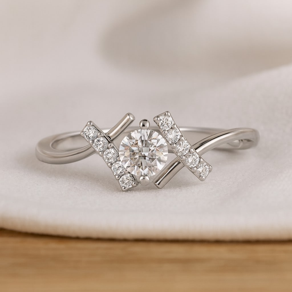 Lab Grown Diamond 92.5 Sterling Silver Ring (1 of 7)