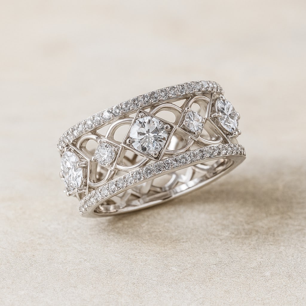 Lab Grown Diamond 92.5 Sterling Silver Ring (1 of 7)