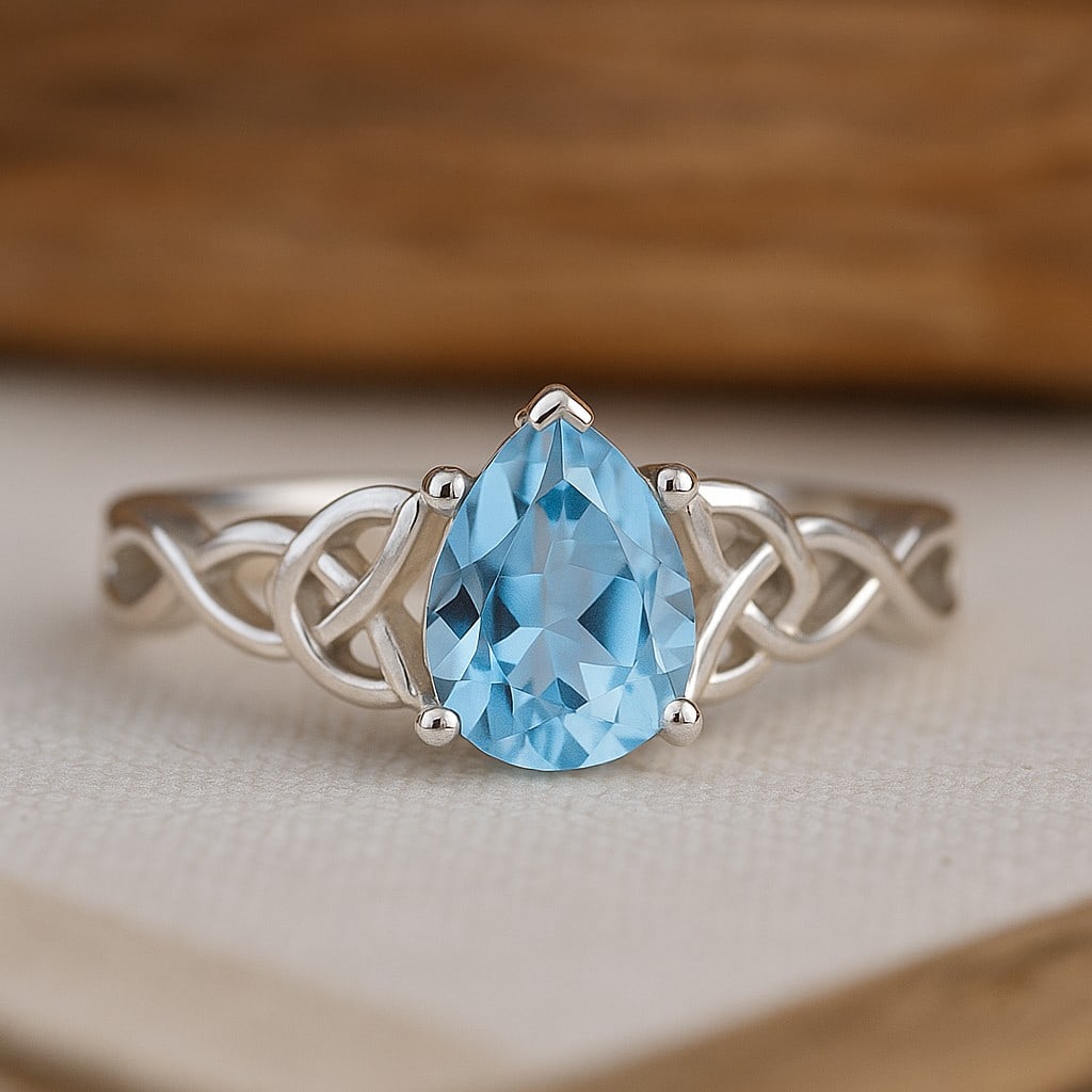 Natural Aquamarine Gemstone 92.5 Sterling Silver Ring: Natural Aquamarine Gemstone 92.5 Sterling Silver Ring Jewelry Type : Ring Gemstone : Natural Aquamarine Gemstone Shape : Pear Gemstone Size : 8x6 MM Gemstone Quantity : 1 Piece Metal : Si