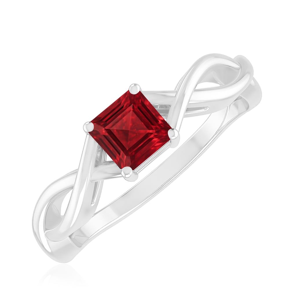 Natural Ruby Gemstone 92.5 Sterling Silver Ring - 2