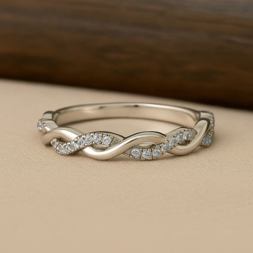 Natural Moonstone Gemstone 92.5 Sterling Silver Ring (1 of 7)