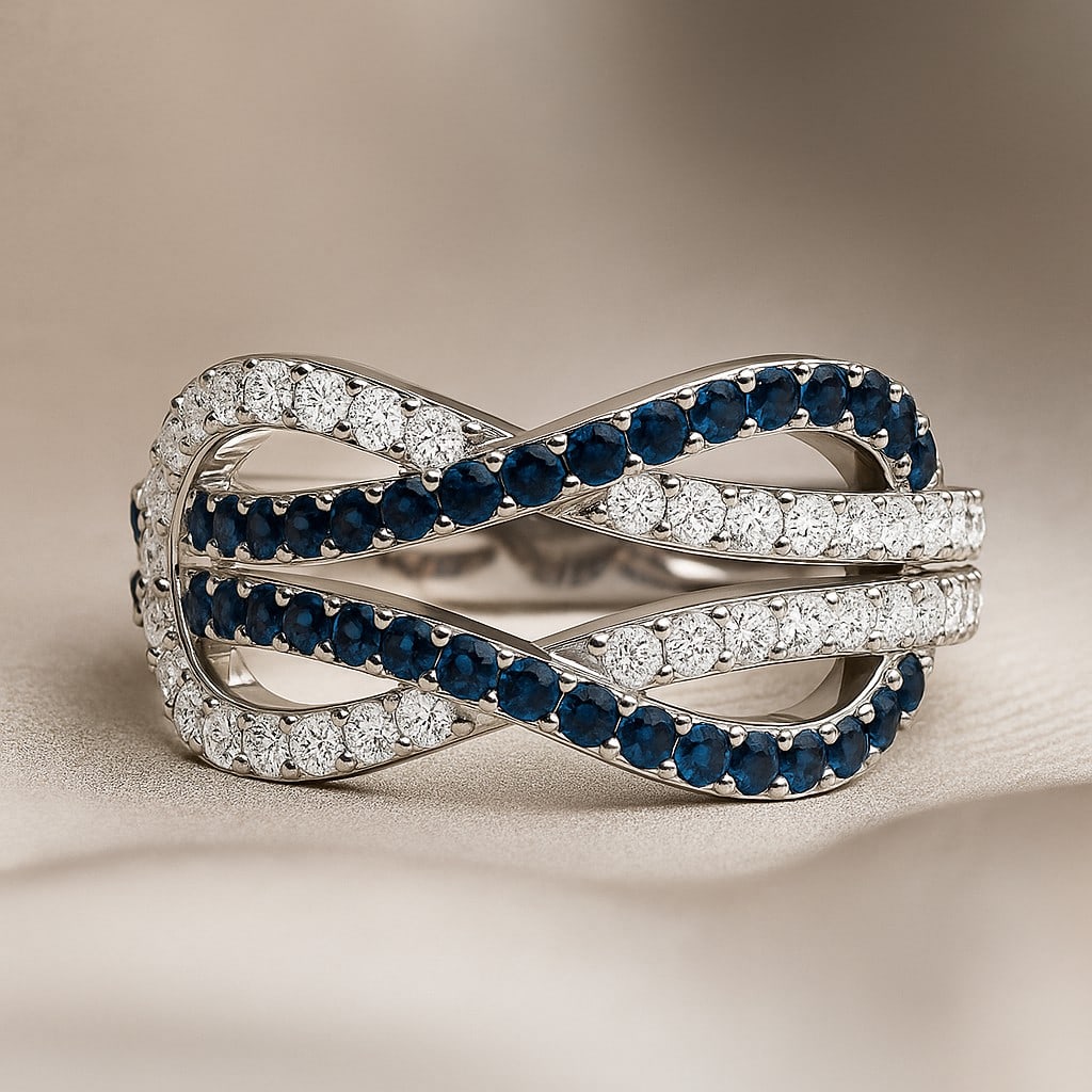 Natural London Blue Topaz Gemstone & Lab Grown Diamonds Silver Ring: Natural London Blue Topaz Gemstone & Lab Grown Diamonds Silver Ring Jewelry Type : Ring Gemstone : Natural London Blue Topaz Gemstone Shape : Round Gemstone Size : 1.4 MM, 1.3MM, 1.1 MM Gemstone