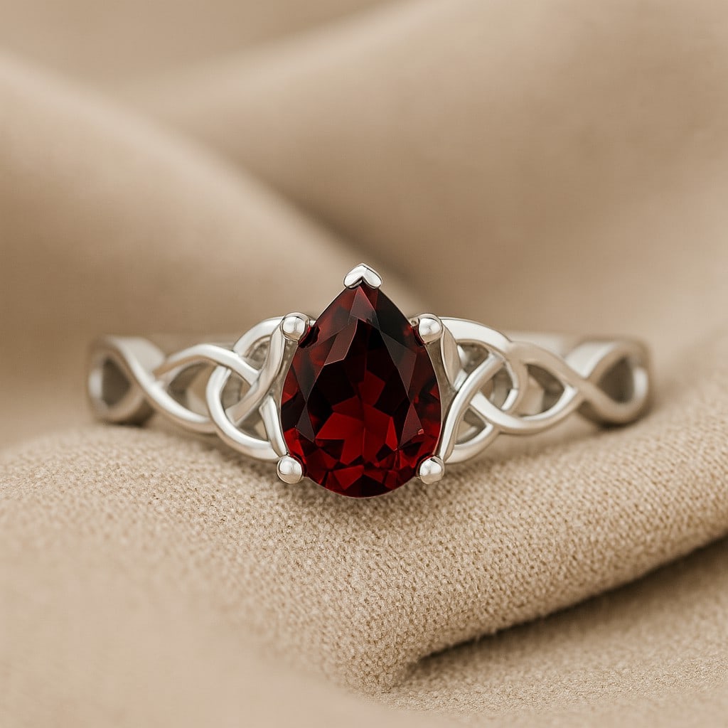 Natural Ruby Gemstone 92.5 Sterling Silver Ring: Natural Ruby Gemstone 92.5 Sterling Silver Ring Jewelry Type : Ring Gemstone : Natural Ruby Gemstone Shape : Pear Gemstone Size : 8x6 MM Gemstone Quantity : 1 Piece Metal : Silver