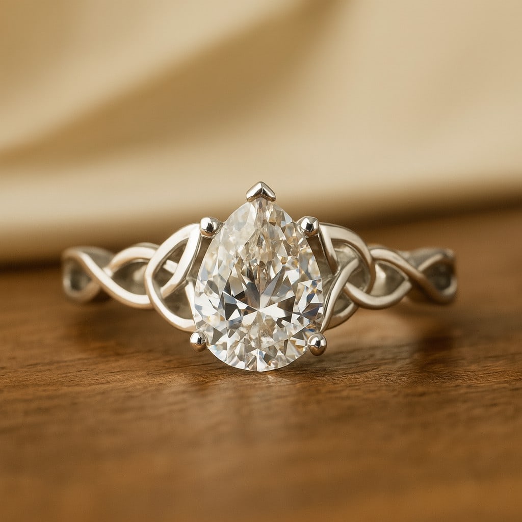 Lab Grown Diamond 92.5 Sterling Silver Ring: Lab Grown Diamond 92.5 Sterling Silver Ring Jewelry Type : Ring Gemstone : Lab Grown Diamond Gemstone Shape : Pear Gemstone Size : 8x6 MM Gemstone Quantity : 1 Piece Diamond Type : Lab Gr