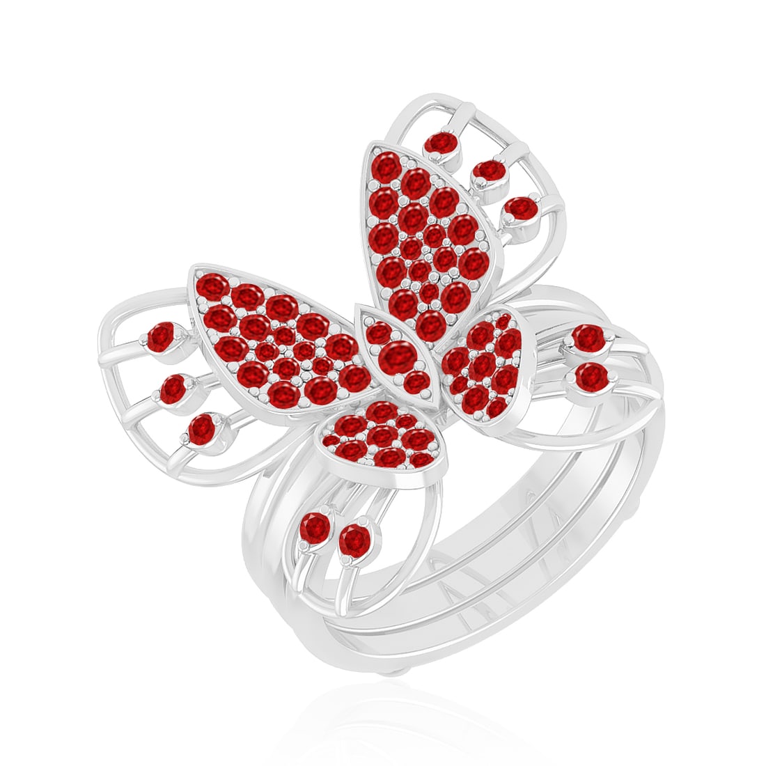 Natural Ruby Gemstone 92.5 Sterling Silver Ring - 2