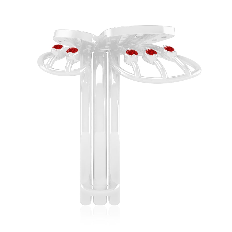 Natural Ruby Gemstone 92.5 Sterling Silver Ring - 5