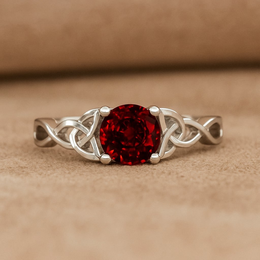 Natural Ruby Gemstone 92.5 Sterling Silver Ring: Natural Ruby Gemstone 92.5 Sterling Silver Ring Jewelry Type : Ring Gemstone : Natural Ruby Gemstone Shape : Round Gemstone Size : 6 MM Gemstone Quantity : 1 Piece Metal : Silver M