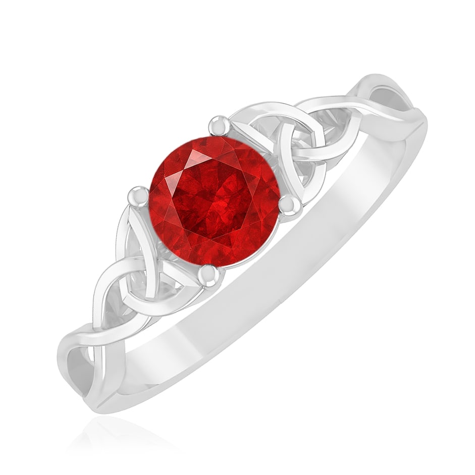 Natural Ruby Gemstone 92.5 Sterling Silver Ring - 2