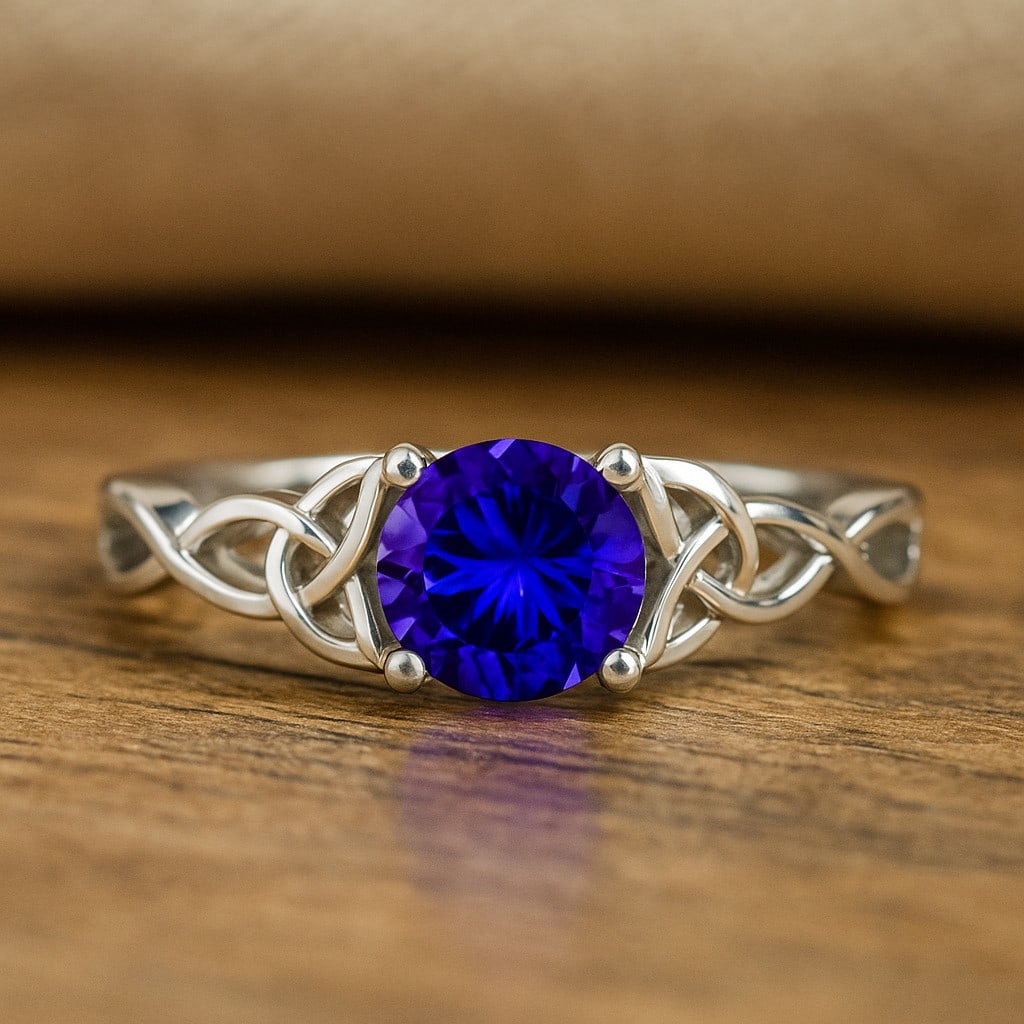 Natural Tanzanite Gemstone 92.5 Sterling Silver Ring: Natural Tanzanite Gemstone 92.5 Sterling Silver Ring Jewelry Type : Ring Gemstone : Natural Tanzanite Gemstone Shape : Round Gemstone Size : 6 MM Gemstone Quantity : 1 Piece Metal : Silve