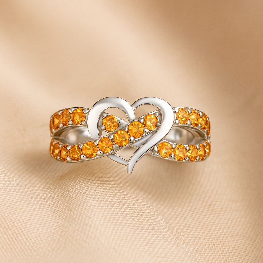Natural Citrine Gemstone 92.5 Sterling Silver Ring: Natural Citrine Gemstone 92.5 Sterling Silver Ring Jewelry Type : Ring Gemstone : Natural Citrine Gemstone Shape : Round Gemstone Size : 2.2 MM Gemstone Quantity : 23 Pieces Metal : Silve