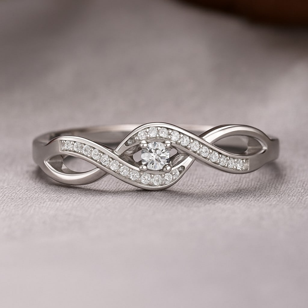 Lab Grown Diamond 92.5 Sterling Silver Ring (1 of 7)