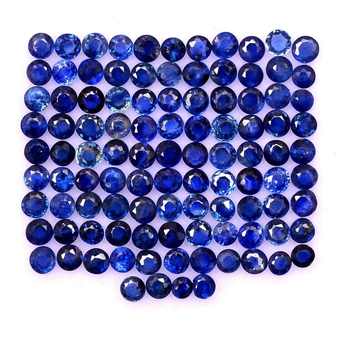 Blue Sapphire 2 MM Round Diamond Cut 100 Pieces (1 of 3)