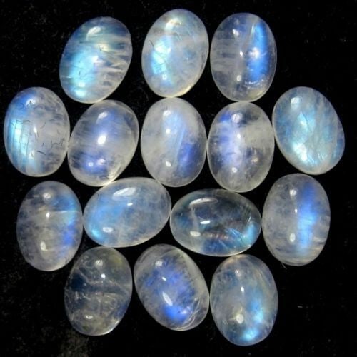 Rainbow Moonstone 7x5 MM Oval Cabochon 25 Pieces (1 of 1)