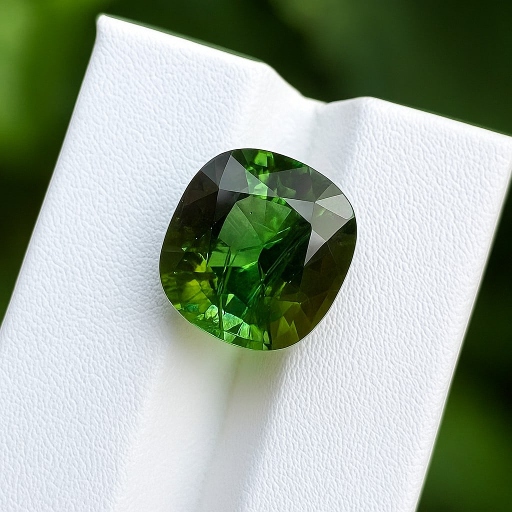 Natural Green Tourmaline Octagon Faceted Cut 7.5 Cts. Gemstone: Natural Green Tourmaline Octagon Faceted Cut 7.5 Cts. Gemstone Green Tourmaline Shape : Octagon Size : 14x9x6 MM Color : Green Type : Faceted Cut Quantity : 1 Piece Weight :