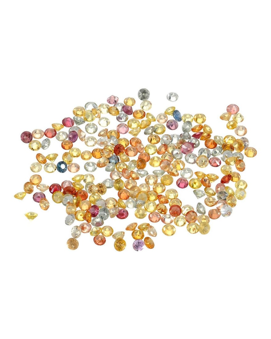Multi Sapphire 1 MM Round Diamond Cut 250 Pieces (1 of 1)