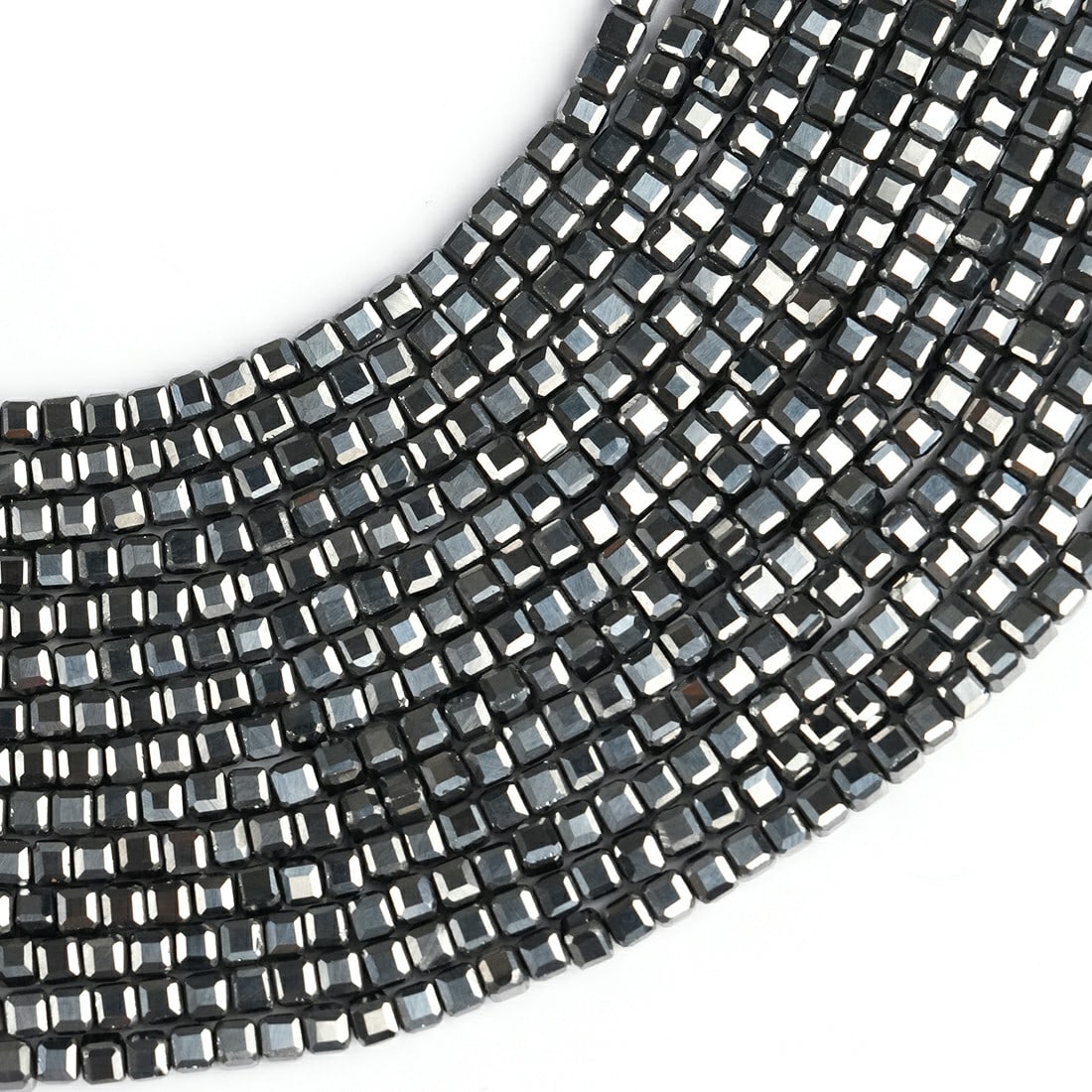 Natural Terahertz Gemstone 2 MM Micro Cube Faceted Beads 10 Strand (1 of 5)