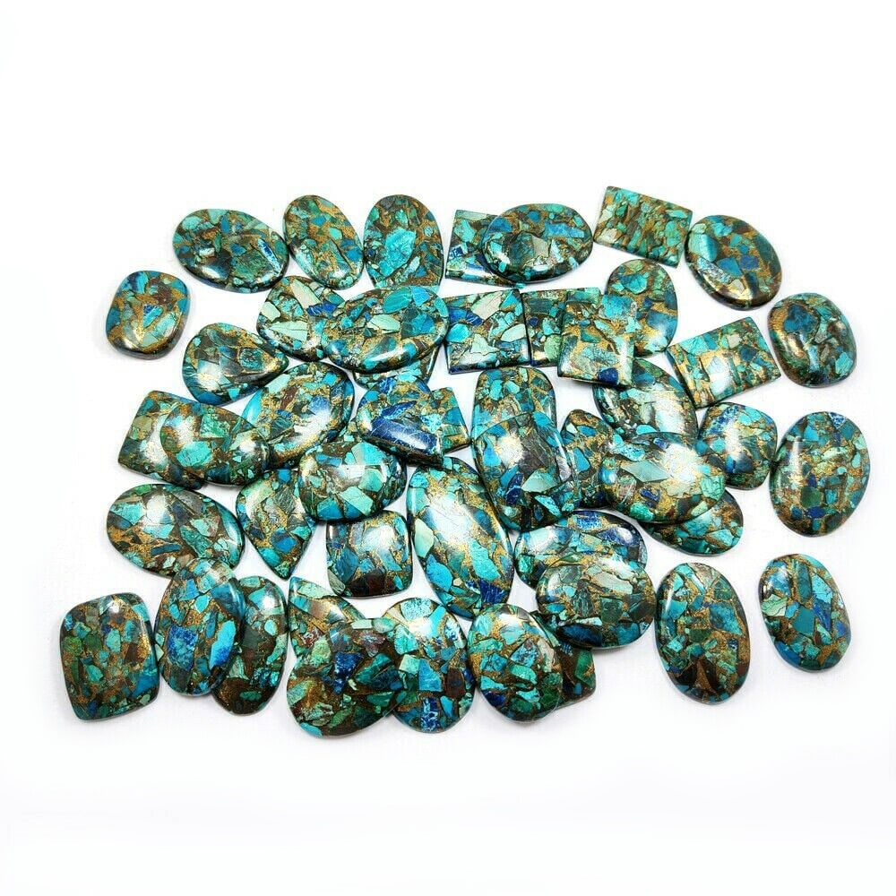 Copper Chrysocolla Gemstone Mix Shape 1000 Cts. (1 of 2)